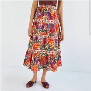 Farm Rio | Tiered Maxi Skirt